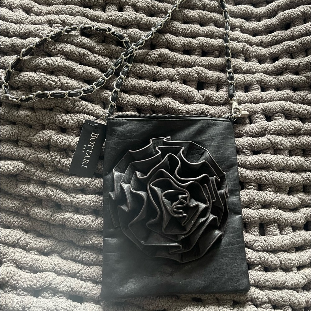 Botkier Black Rose Crossbody Bag
